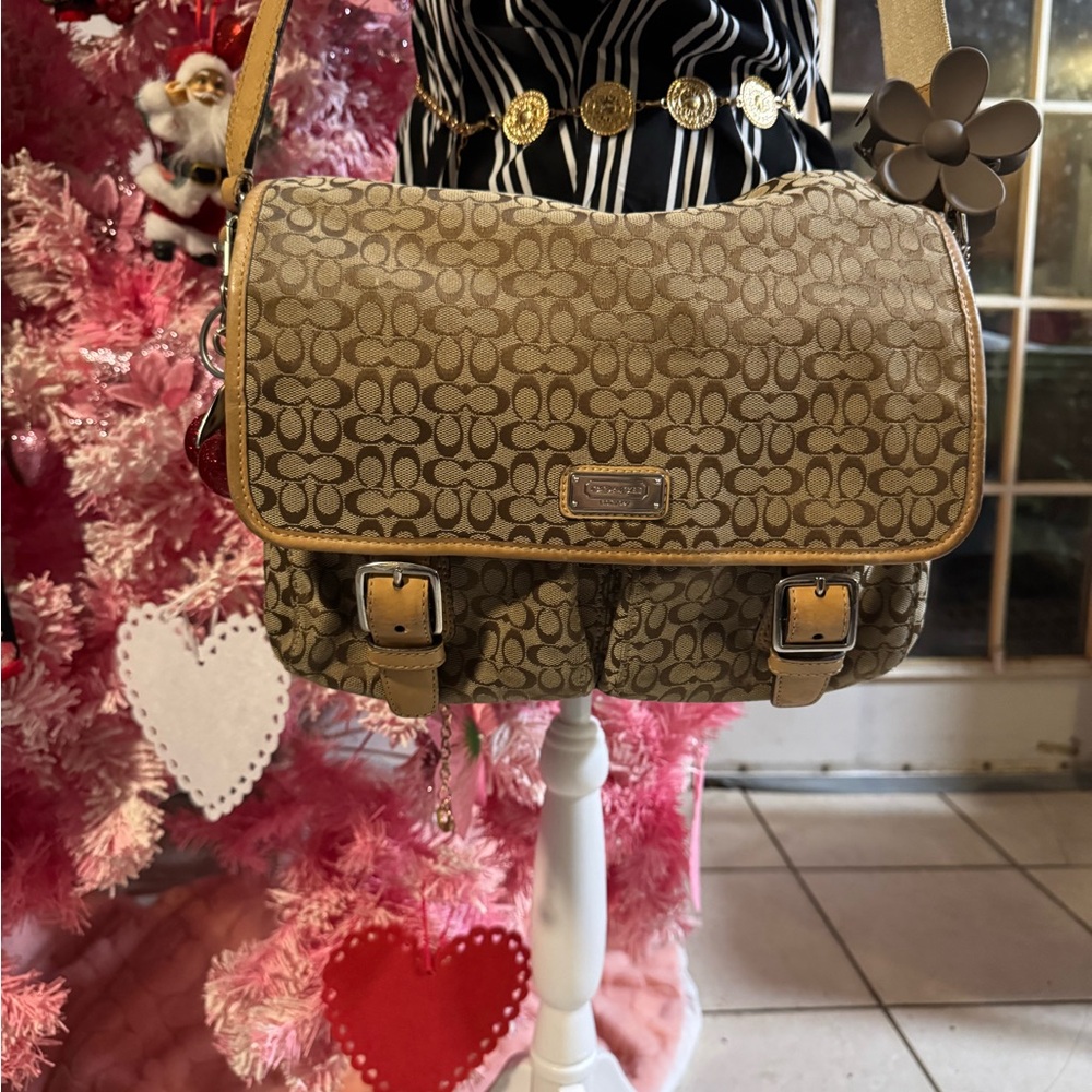 Coach Signature Brown Crossbody Bag